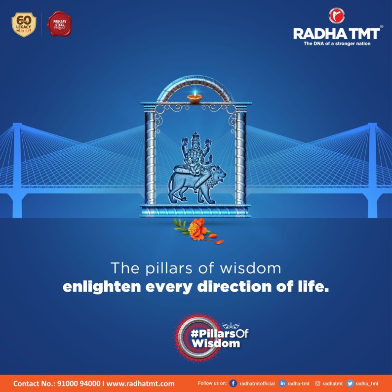 Radha_TMT's tweet photo. Worship Goddess Skandamata on the fifth day of Navratri as she symbolizes fortune, luck and wisdom. Her serene and positive posture depicts how an individual should be. Seek blessings from her to keep your family in good health.
#RadhaTMT #radhatmtlrf #steelbars #navratri2022 https://t.co/UpQo2dqAEs