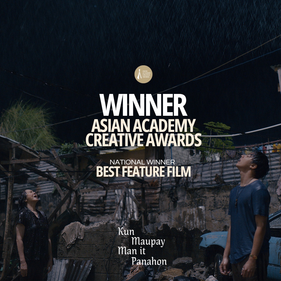 Black_SheepPH's tweet photo. They took it home 🖤🤍

KUN MAUPAY MAN IT PANAHON wins big at the Asian Academy Creative Awards! The film is the National Winner for the Philippines in the Best Feature Film Category.

See the full list of winners here: https://t.co/jz9BJrm6Kd https://t.co/VoOZKixX5J