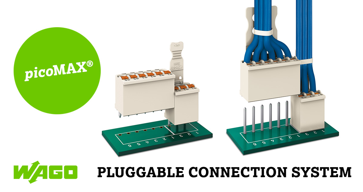 WAGOSingapore's tweet image. #WAGO #picoMAX® is the compact pluggable #connection system. It makes dual use of the contact force from a single Cr-Ni stainless steel spring to clamp the cable &amp;amp; connect the header pin. This makes it more compact than other #pluggable #ConnectionSystems. wago.com/global/picomax