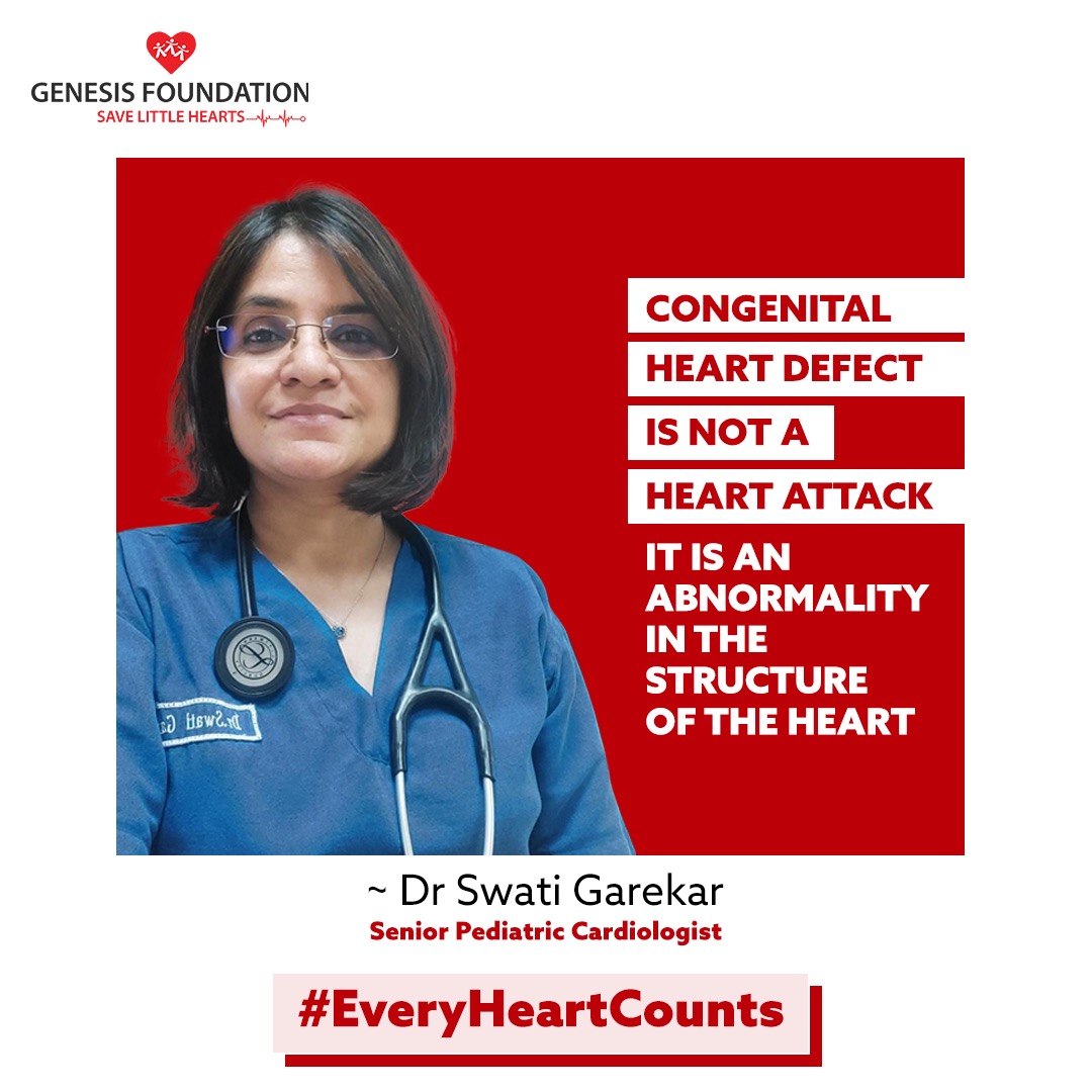 GenesisFndn's tweet photo. "With kids, it is not about heart attacks, and it is not about the heart muscle being weak."  Dr. Swati Garekar, Senior Pediatric Cardiologist, Fortis Pediatric Heart Care Team, Mulund,sheds light on  CHD and why #EveryHeartCounts.

@swatigar
Read it here https://t.co/dJpGOWAM19 https://t.co/yMj9OxTGvA