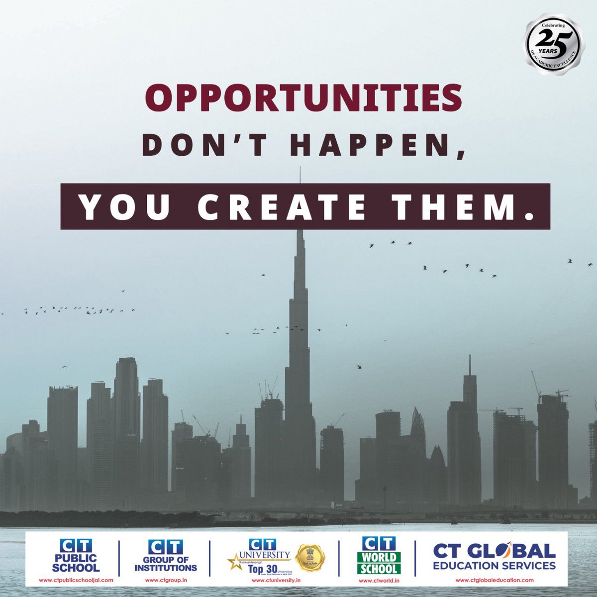 ctglobaledu's tweet image. Opportunities don't happen "You create them".

#ctgroup #morningmotivation