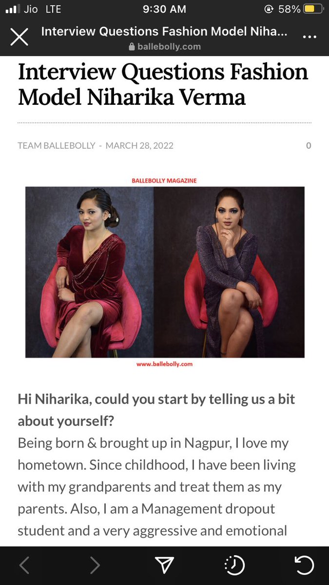 Niharikamk's tweet photo. “”GLAD TO SHARE MY JOURNEY WITH @ballebollyM 
YOU CAN SEE MY FULL INTERVIEW BY CLICK ON BELOW LINK ⬇️ 

https://t.co/E1qzE77k8b https://t.co/xmzglZMVxG