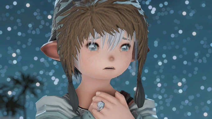 Tears are only water but Iris eye is the emotion#GPOSERS #Lalafell #ララオス #ララフェル 
