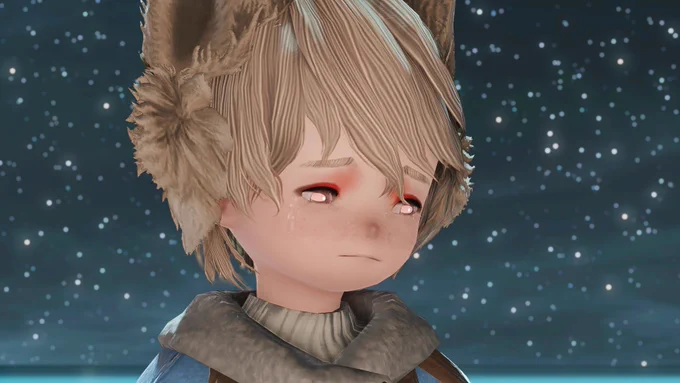 Tears are only water but Iris eye is the emotion#GPOSERS #Lalafell #ララオス #ララフェル 
