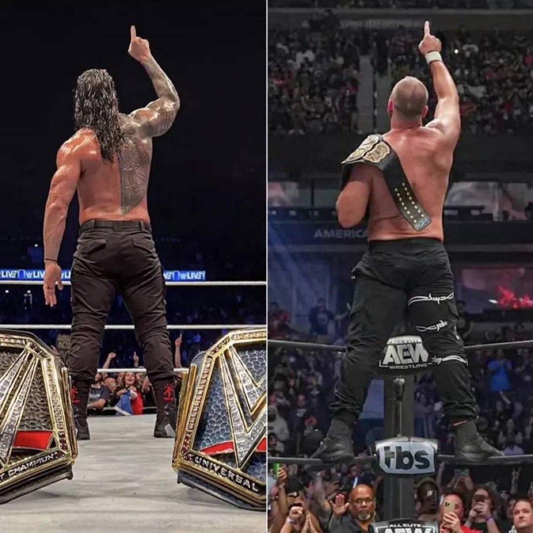 KingSparta420's tweet photo. Heyyy Yo...My two fav wrestlers today #TheTribalChief #RomanReigns #UnscriptedViolence #JonMoxley #WeDaOnes #SmackDown #AEWDynamite https://t.co/8Y2EMLfZqz