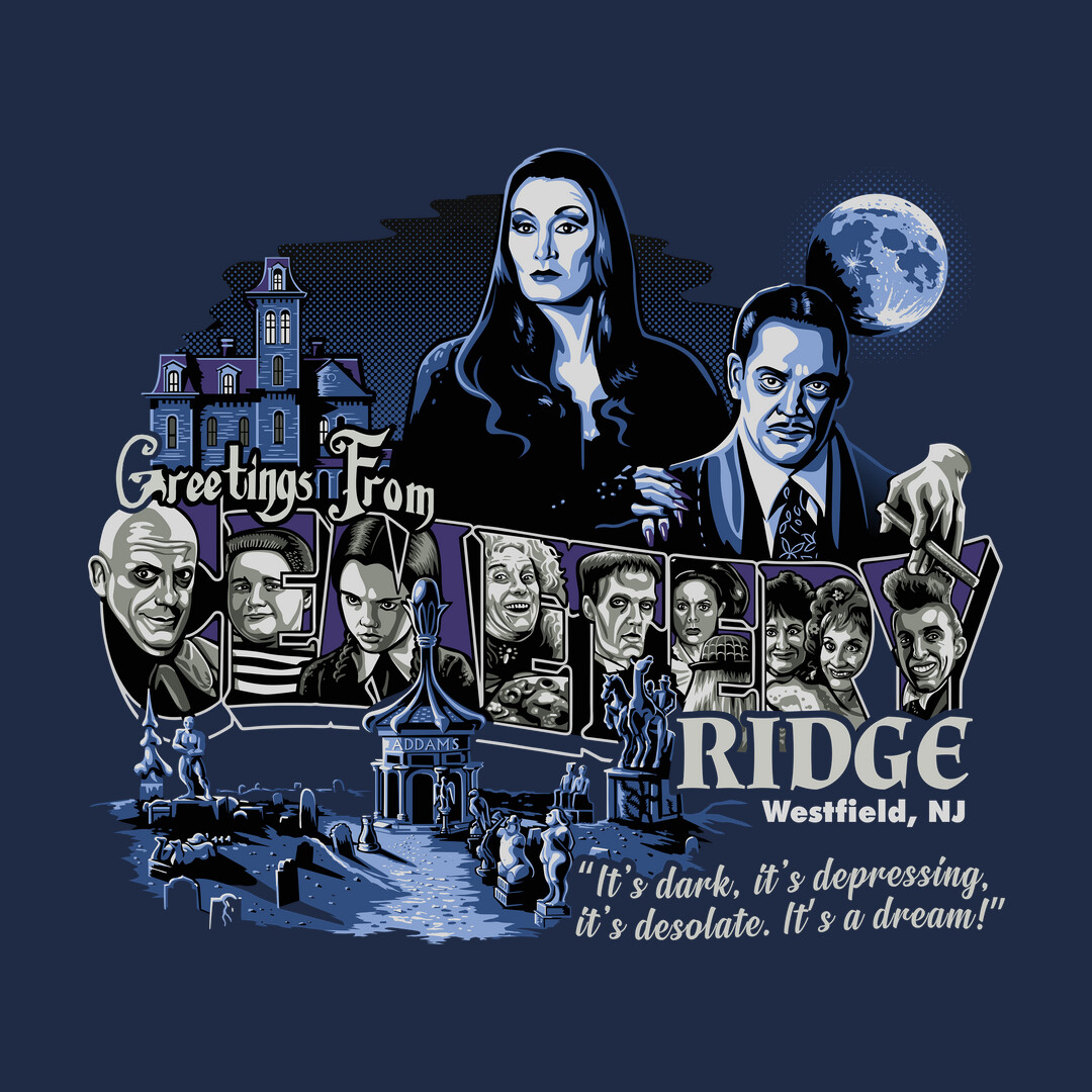 teefury's tweet photo. THE DAILY | “Greetings From Cemetery Ridge” by #goodidearyan starts at just $13 today only at #TeeFury!  
https://t.co/14wFki8WnC

#teefury #merch #gamingtshirts #horrortshirts #tshirtoftheday #teeshirts https://t.co/N0QoW2hmy0