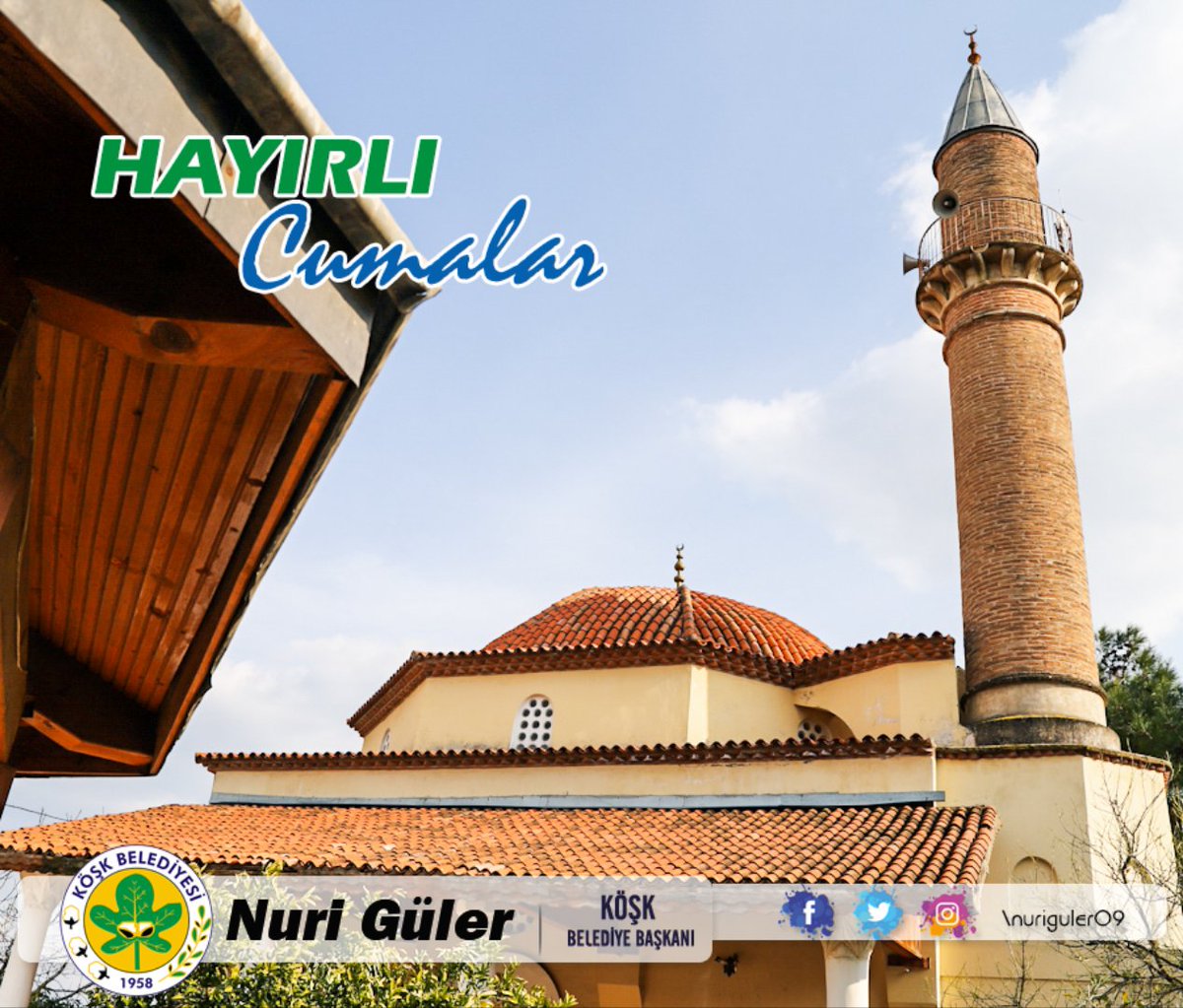 nuriguler09's tweet photo. Kıymetli hemşehrilerim; Allah’ın selamı, rahmeti, bereketi ve mağfireti hepimizin üzerine olsun inşallah. Dualarımızın kabul, şükürlerimizin bol olduğu bereketli bir gün geçirmek temennisiyle; günümüz aydınlık, Cumamız mübarek olsun. 
#nuriguler #koskbelediyebaskani https://t.co/emTklU10lV