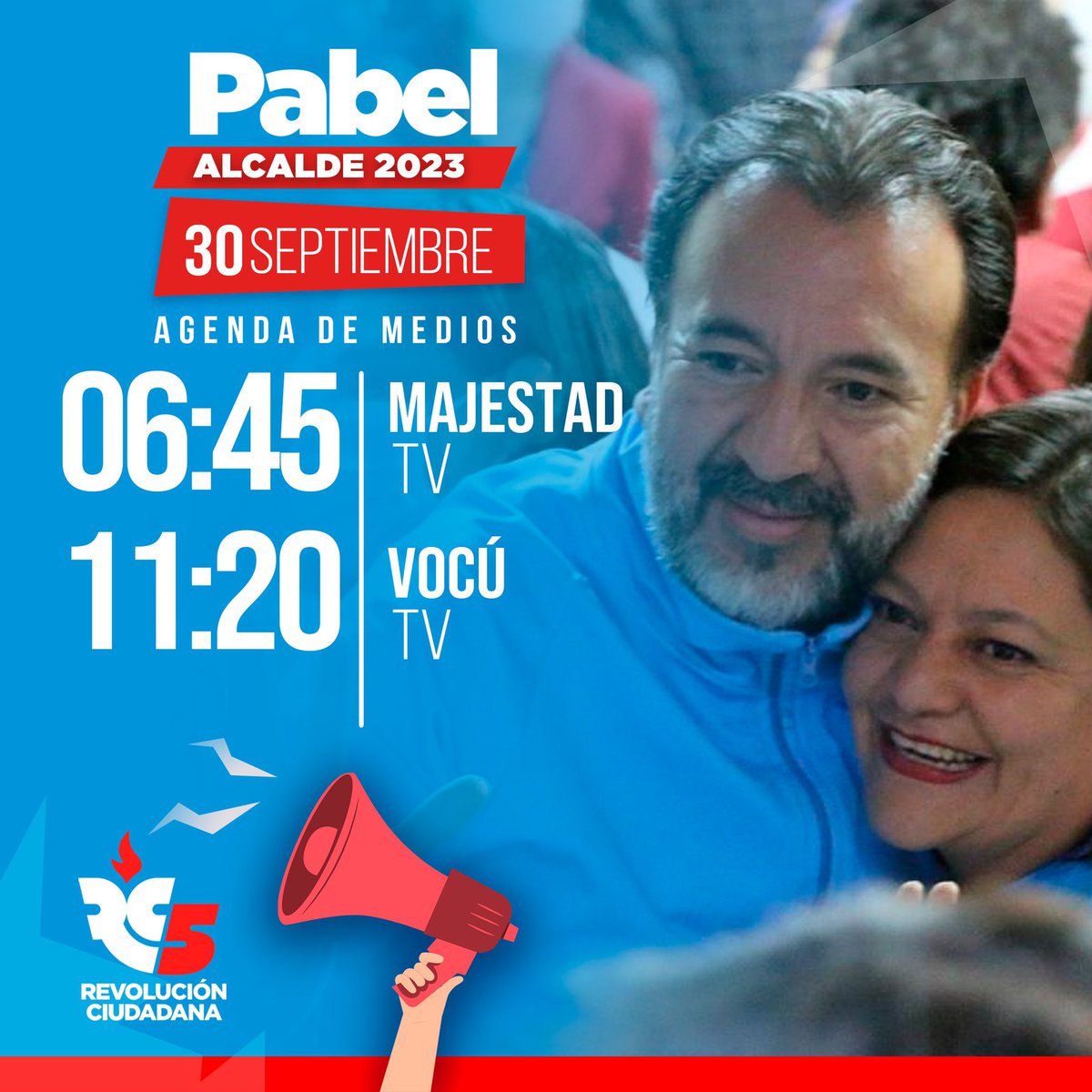 QuitoConPabel's tweet photo. Mañana, desde tempranito, @pabelml estará conversando sobre los planes que tiene para que nuestro #LindoQuito💙❤️ vuelva a ser esa ciudad segura🙌🏼, verde🌳, alegre🎈

Acompañémoslo en el recorrido de medios por 👇🏽

⏰ 06:45
📺 @Majestadtvec

⏰11:20
📺 @vocutv

#PabelEnMedios🎙 https://t.co/9T9ZQtYOZz