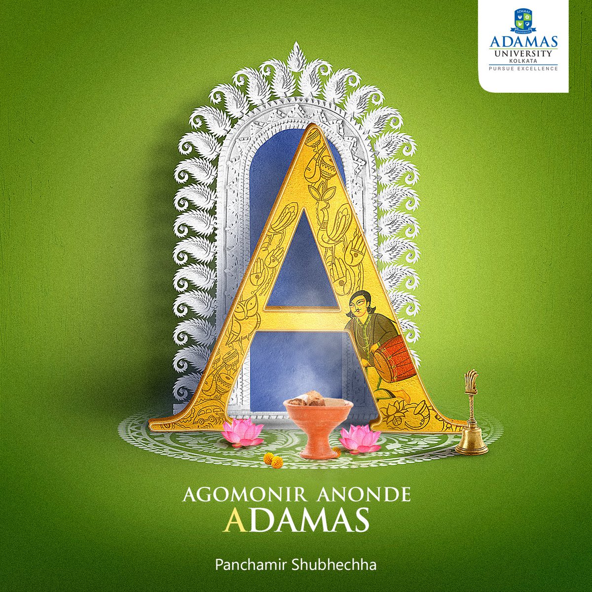 It's Day 5 and it's Panchami guys! Happy Happy 🙂

#AdamasUniversity #subhopanchami #durgapuja #maadurga #durgapuja2022