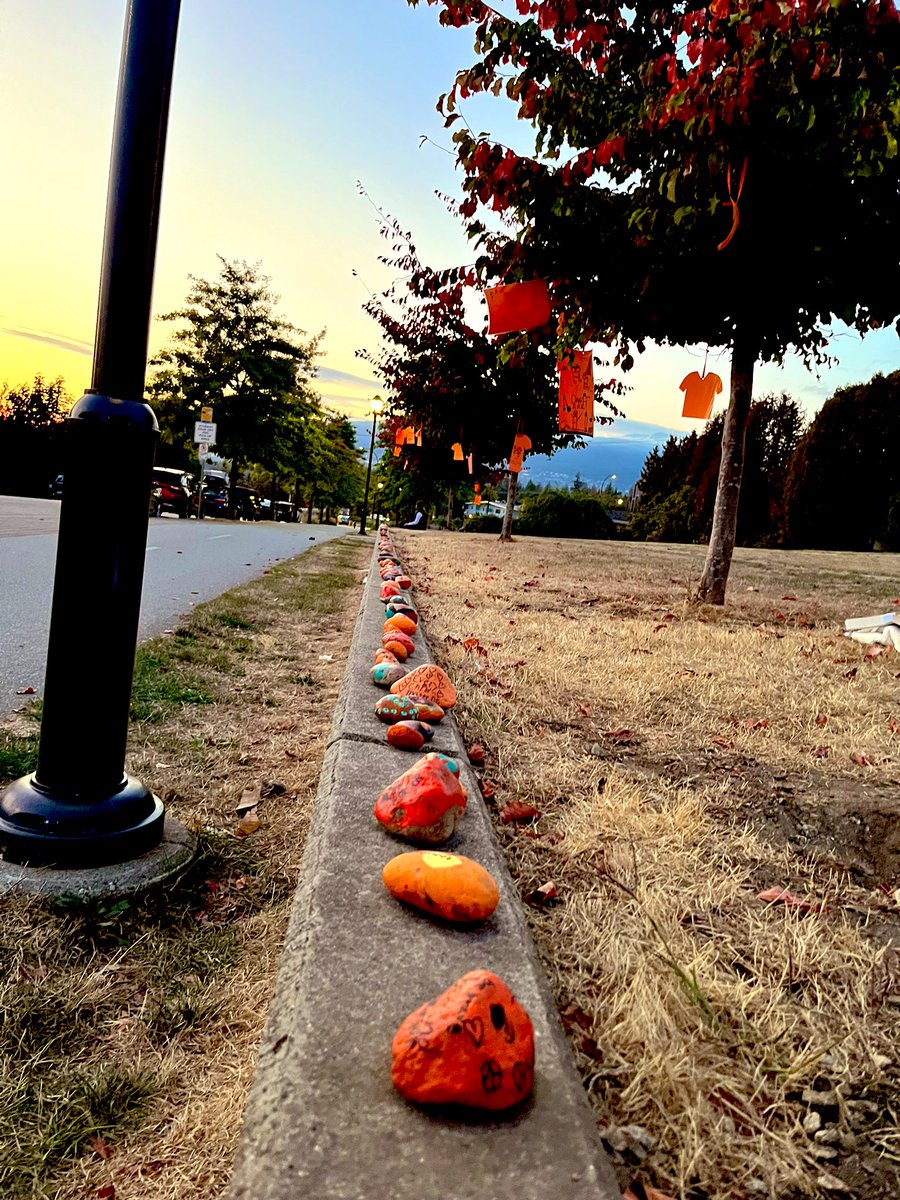 Today’s 🧡 Orange Shirt Day at school was beautiful and unique. Work started in June and continued all week.  Huy Chexw <a href="/QueenMaryCE/">Queen Mary Community Elementary</a>. What a beautiful vision the led the way <a href="/44Annimal/">annimal 21</a> and Ms.Morgan 🧡 please take action tomorrow - National Truth &amp; Reconciliation Day 🧡