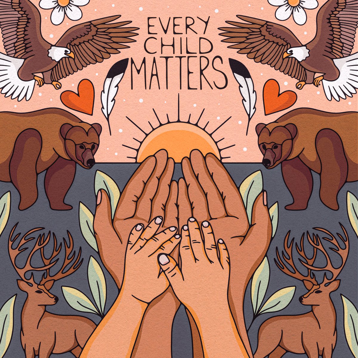 Today is September 30th, the National Day for Truth and Reconciliation and one of many days that we talk about how #EveryChildMatters 

(artwork by Morningstar Designs)