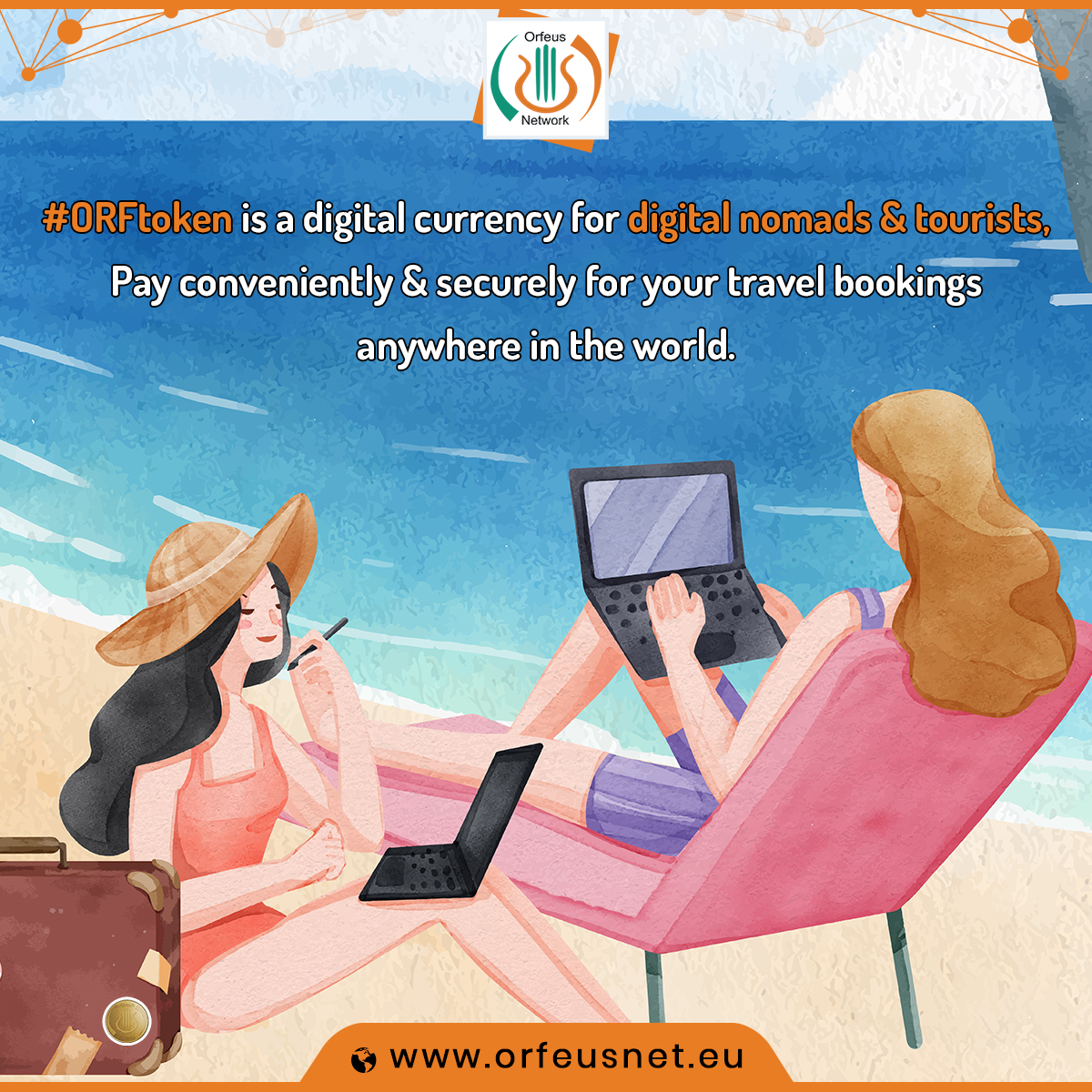 NetworkOrfeus's tweet photo. #ORFtoken is a digital currency for digital nomads & tourists,
Pay conveniently & securely for your #travel bookings anywhere in the world.
https://t.co/Xa6kiYctMM
#orfeusnetwork #icosale #digitalnomad #cryptocurrency https://t.co/ALku8wxVaM
