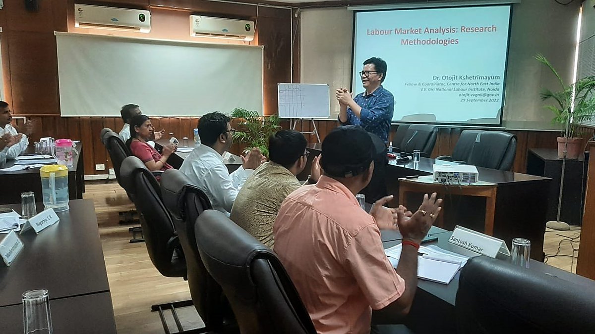 nicsgov's tweet photo. NICS is currently organizing an Integrated/Induction Training Programme for the newly recruited/promoted EOs. The sessions on 29th September, 2022, were addressed by Dr. Otojit Kshetrimayum, Fellow, VVGNLI &amp; Dr. Sakshi Sharma, Psychologist, DGE . https://t.co/c9BuOmHUyI
