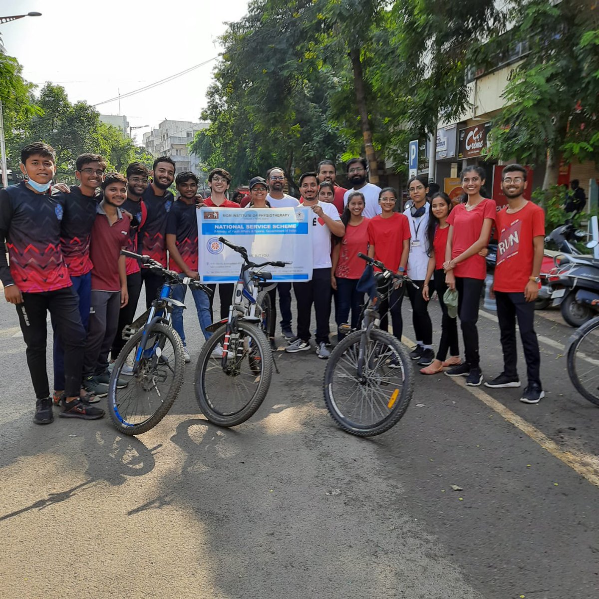 NSS_MGMIOP's tweet photo. #WorldHeartDay2022 #Cyclingchallange for  Awareness abt #AerobicExercises &amp; #fitness by @NSS_MGMIOP  @Anurag_Office @_NSSIndia  @MaharashtraNSS @moayush @NSSMUHSNASHIK https://t.co/0U9Bs2zYLt