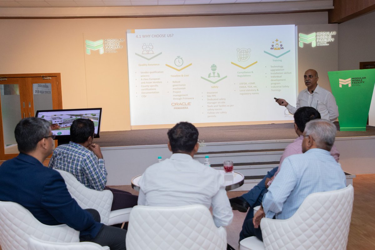 pharma_access's tweet image. Thank you Mr. Tushar Gawade, Mr. Tonpi and Team from Serum Institute of India Limited for visiting Modular Mobile Facility. We appreciate your presence for witnessing unique modular concept.

#ModularFacility #modularconstruction #PharmaProjects #ModularPharmaengineering