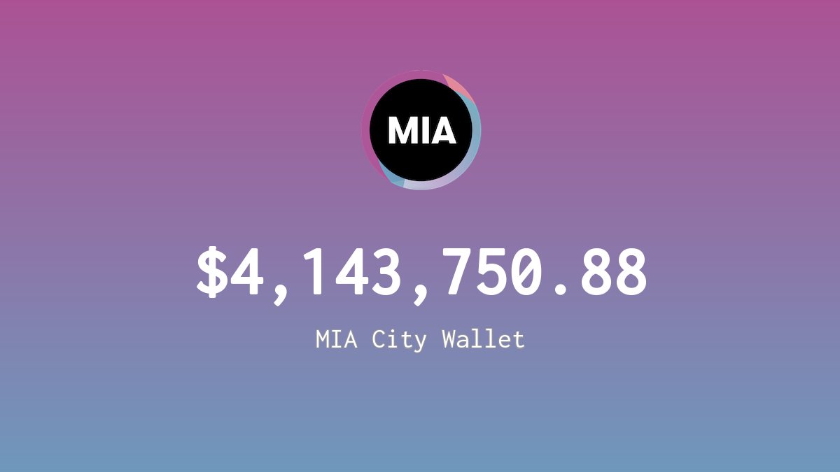 MiamiCoin City Wallet tweet media