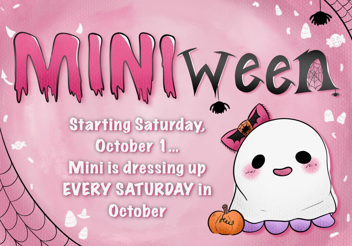 MiniMikae1a's tweet photo. THIS SATURDAY!…👻🎀 #MINIween https://t.co/uCZi3Dadgo