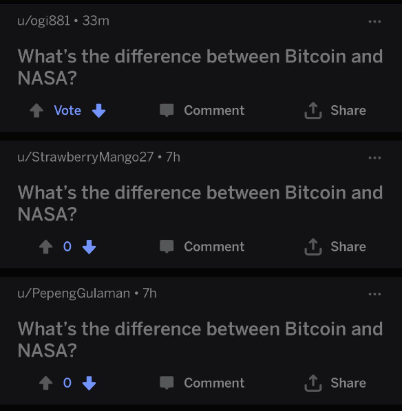 cryptomemegang's tweet photo. Does anyone know? @elonmusk maybe?

#BTC #NASA https://t.co/ldok3yYFmo