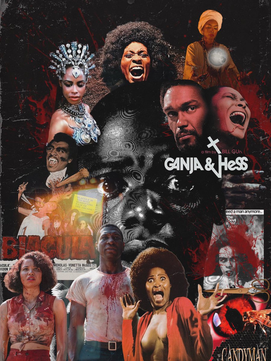theeblackcard's tweet photo. Made a #blackhorror poster what y’all think? #blackart #blackartist #HorrorMovies #film #blackfilms https://t.co/f77Usfmbfa