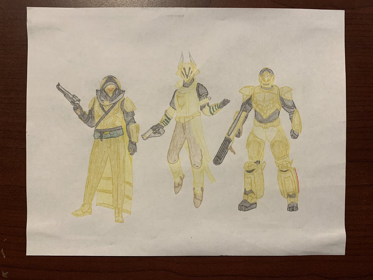 amonsterchef's tweet photo. Finally finished drawing my Gol Guardians for #GoldForSeptember #Destiny2 #DestinyArt https://t.co/ME8VxCo8ZL