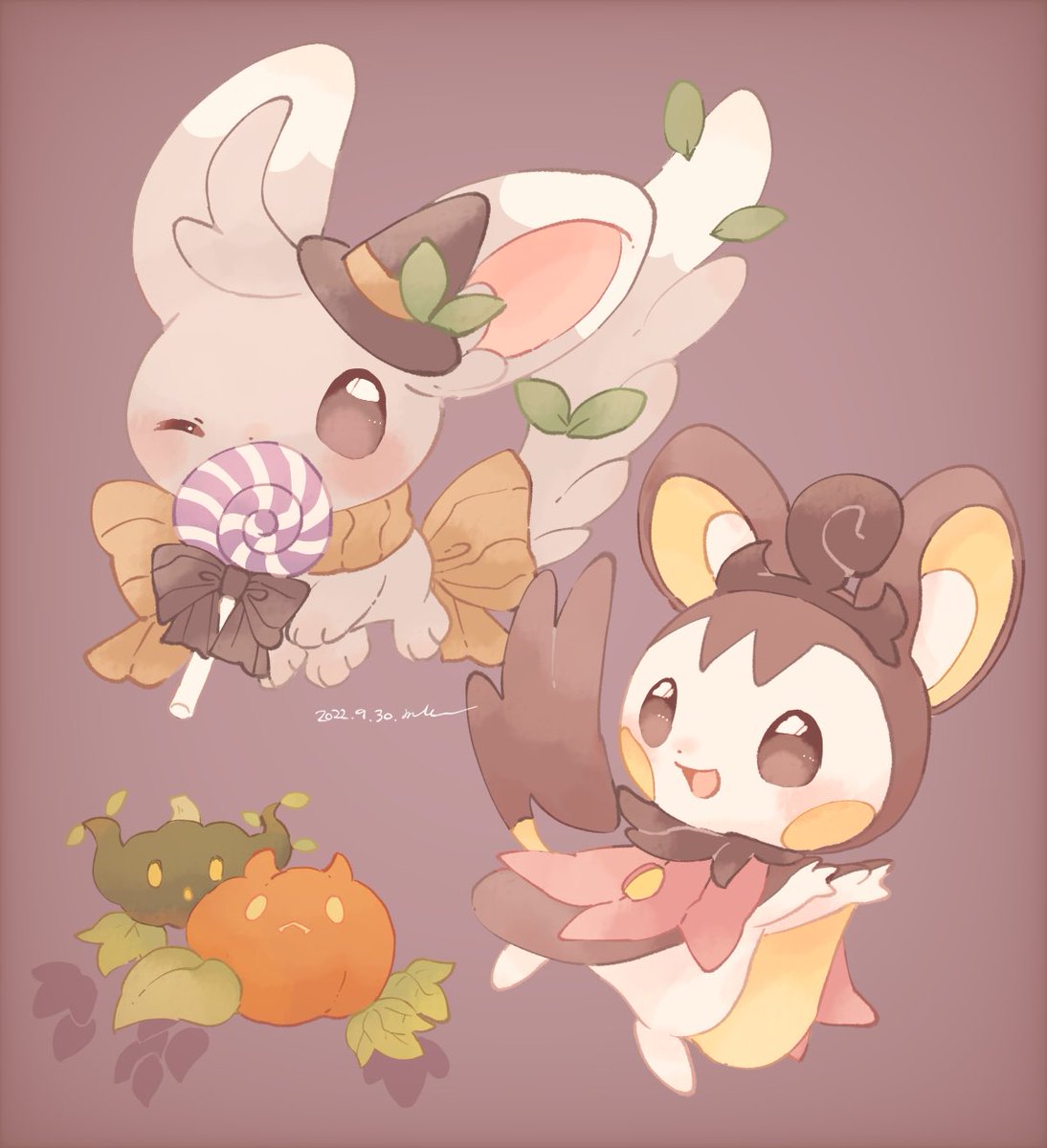 ポケモン「エモチラハロウィン #ポケモンイラスト 」|🤎mkt🤍のイラスト