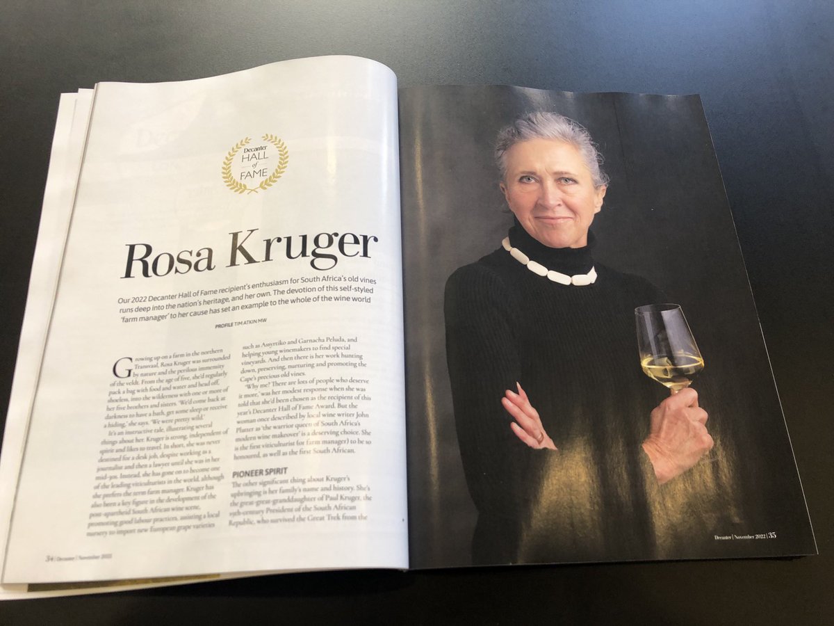 Boom - more recognition for our brilliant producers as @KanonkopEstate and @Jordan_Wines win the 2022 @theIWSC red and white wine producer trofees and Rosa Kruger from @oldvineproject is recognised by @Decanter in their hall of fame #excellence 🍇🍷🇿🇦🏆