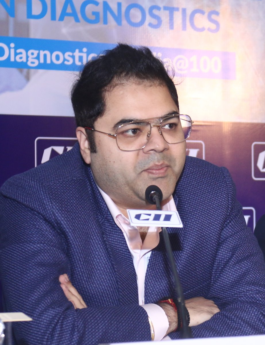 Price competitiveness in medical devices industry would increase if domestic #manufacturing increased.~<a href="/dsahni_01/">Deepak Sahni</a>, Founder and CEO, <a href="/healthians/">Healthians</a> at Conference on Application of New-Age Technologies in #Diagnostics held yesterday.
#CII4NR