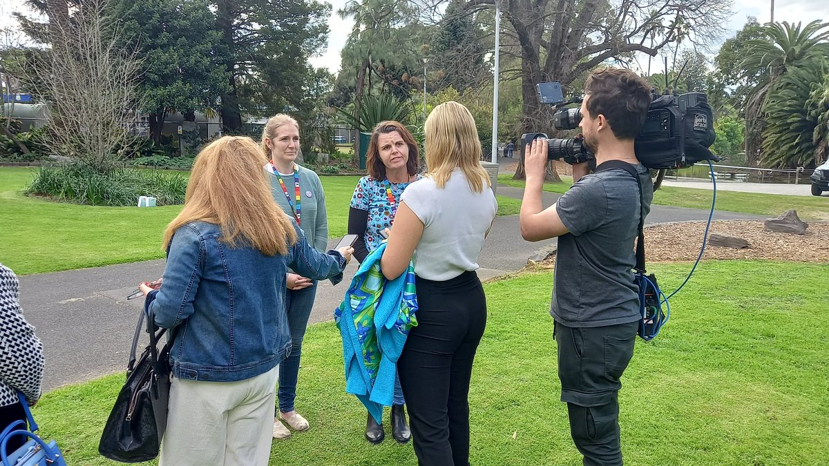 CJMurrumbeena's tweet photo. Sky News Australia and other media are here, interviewing Moonee Valley councillors on the disruption to what should have been a wonderful end of holidays event for children. 

#FashOff https://t.co/1eKZajr1nn