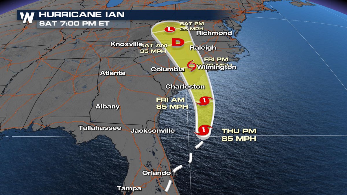 wrldrn's tweet photo. #hurricaneian update: Hurricane hunters have now found winds up to 85 mph! https://t.co/zu4Yw28iG4