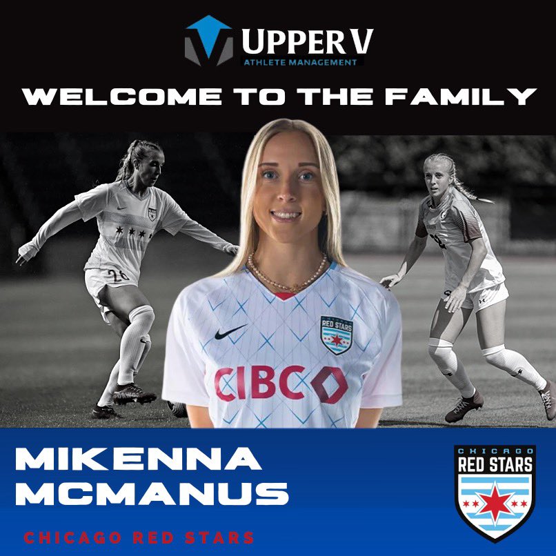 WELCOME to the <a href="/uppervathletes/">Upper V Athlete Mgmt</a> family <a href="/mikennamcmanus/">Mikenna McManus</a>! McManus played collegiately for <a href="/GoNUwsoccer/">Northeastern Women’s Soccer</a> and signed with the <a href="/chicagoredstars/">Stars FC</a> of the <a href="/NWSL/">National Women’s Soccer League</a> for the 2022 season. Mikenna - we are excited to represent you and look forward to guiding you throughout your pro career!!!