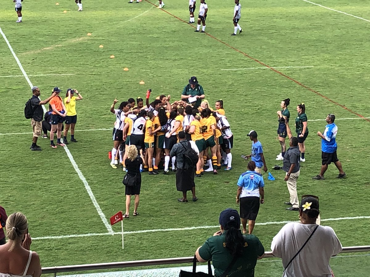 History today at Albert Park Suva - the first #RugbyLeague schoolgirls &amp; schoolboys test matches between Fiji &amp; Australia🇫🇯🇦🇺. A great day for our players of the future, for our sporting ties &amp; for our #VuvalePartnership. #VuvaleChallengeShield.