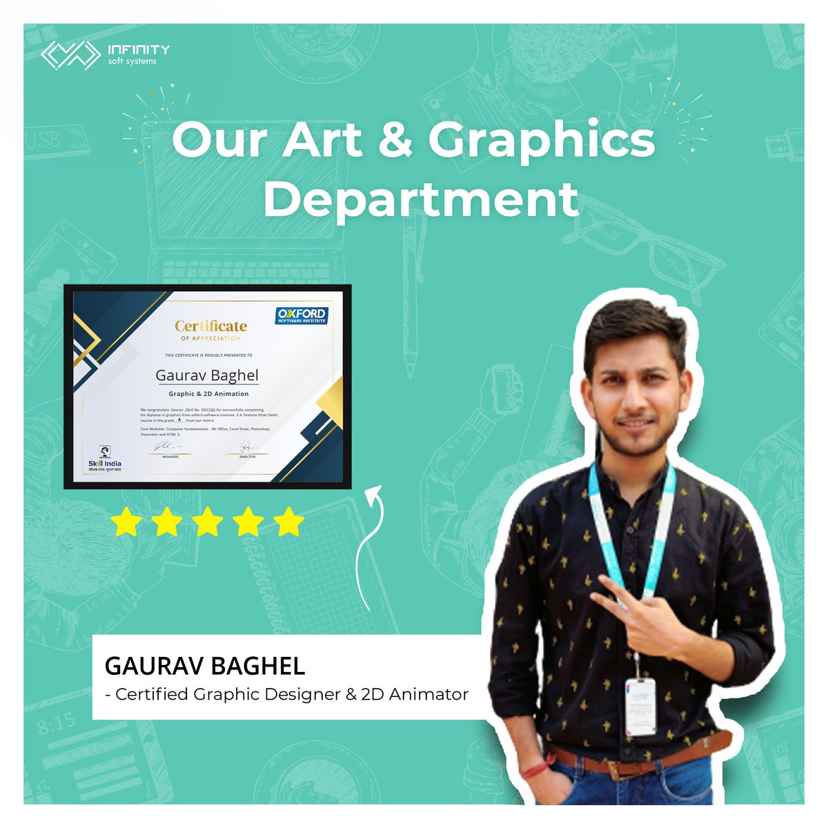 InfinitySoftSy1's tweet photo. Education brings ability and ability brings results. Meet Gaurav Baghel, our certified and out-of-the-box graphic designer and animator.
#InfinitySoftSystems #Designing #DesigningTips #Marketing #photoshop #illustrator #Graphics #Animator #Animation #Certification #Australia https://t.co/I3Ku2Lw7jW