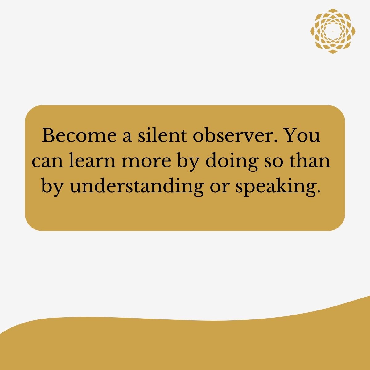 BansalKhushdeep's tweet photo. Speak only when you believe your words are superior to silence. Never speak to impress others. Being a silent observer allows us to view situations and see the bigger picture, which enables us to understand something more thoroughly and clearly.

#clarity #success #leadership https://t.co/cXojeujtfv