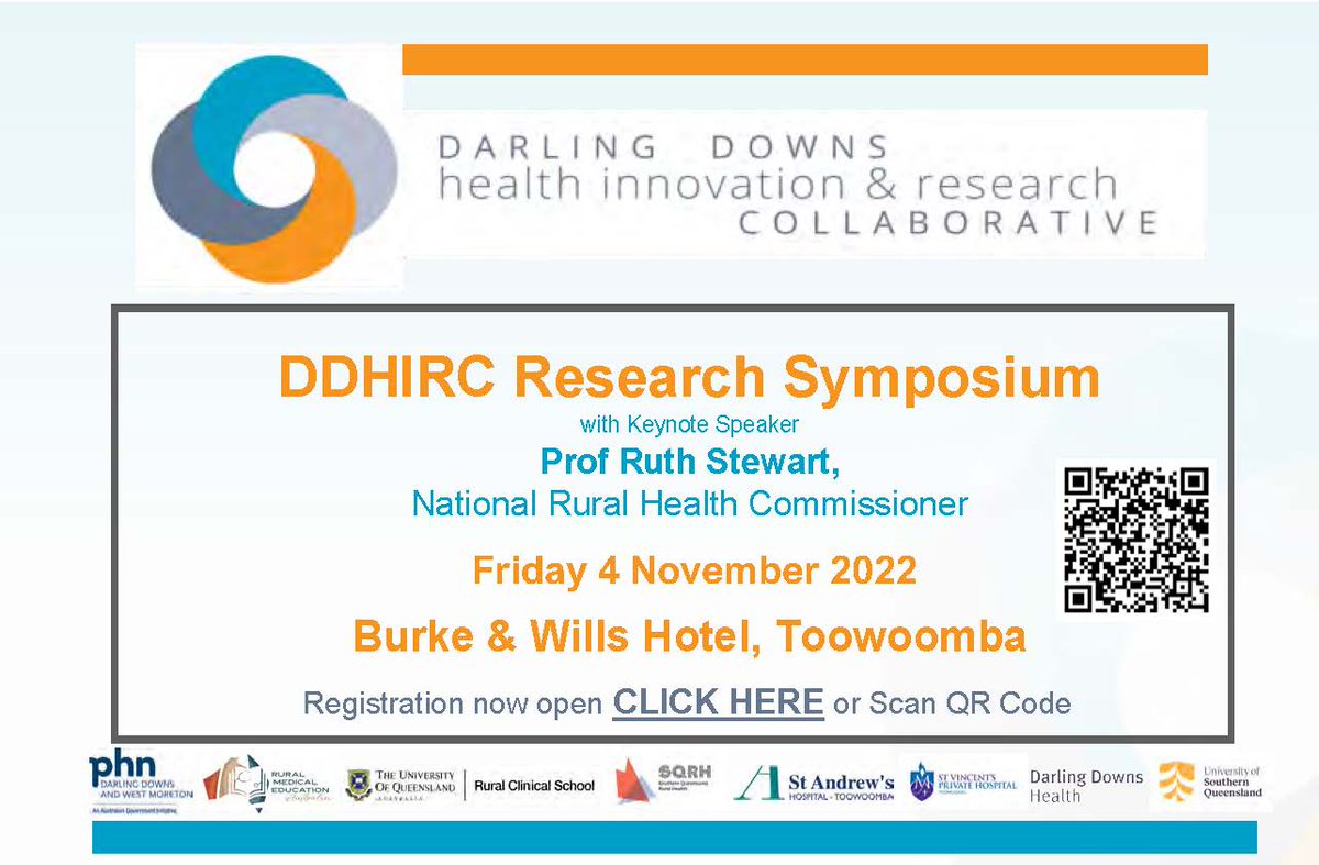 QRHIRC's tweet photo. Have you booked your ticket for the DDHIRC Research Symposium on the 4th November? 
Join in developing a research pitch to present it for the chance to win up to $5000 towards the project
Registrations can be made here https://t.co/h3vrVsFvZC and is free for member organisations https://t.co/1y54ok8EiX