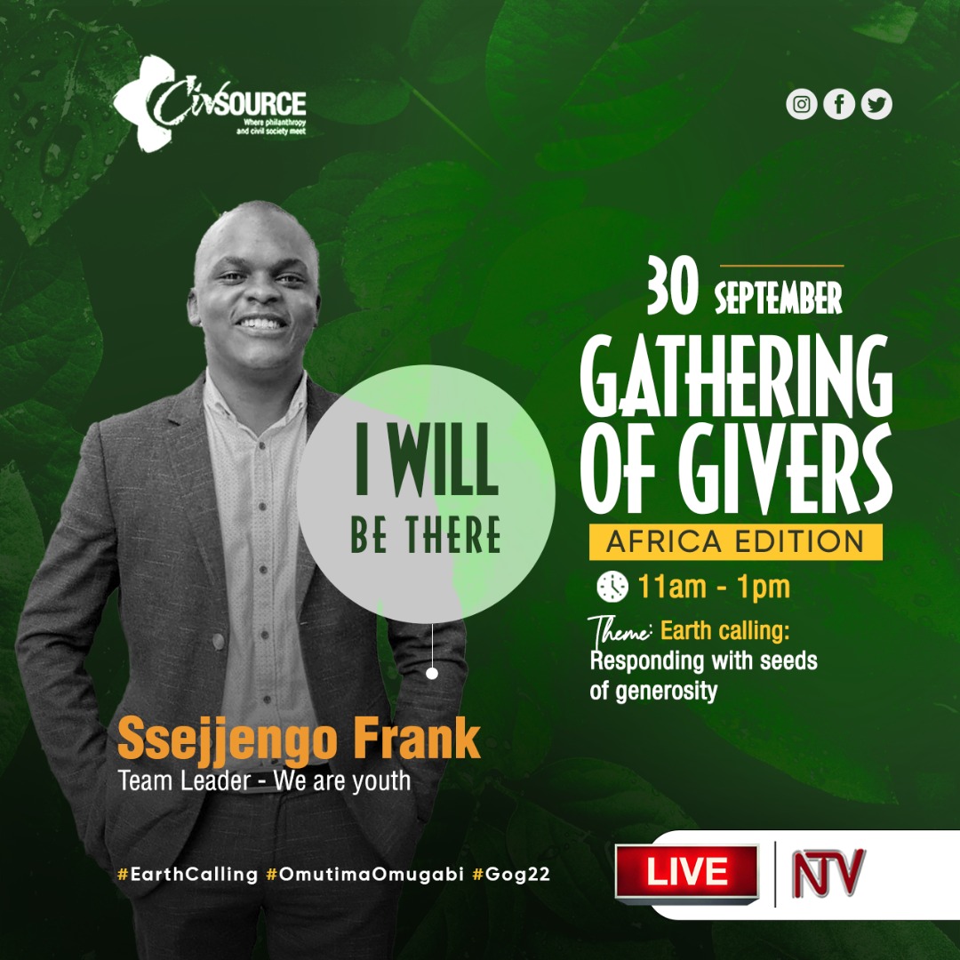 SsejjengoFrank's tweet photo. Today 11:00am live on @ntvuganda
#gog22 #Gatheringofgivers #Earthcalling https://t.co/eQB8aEY2kb