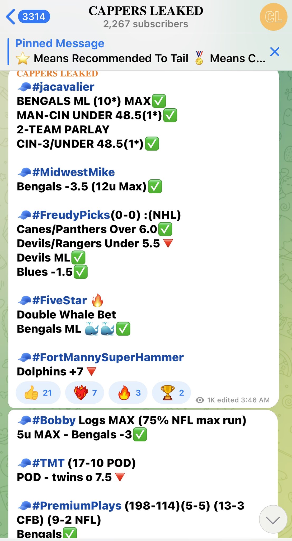 CAPPERS LEAKED on Twitter: quot JOIN THIS FREE TELEGRAM CHANNEL All TOP