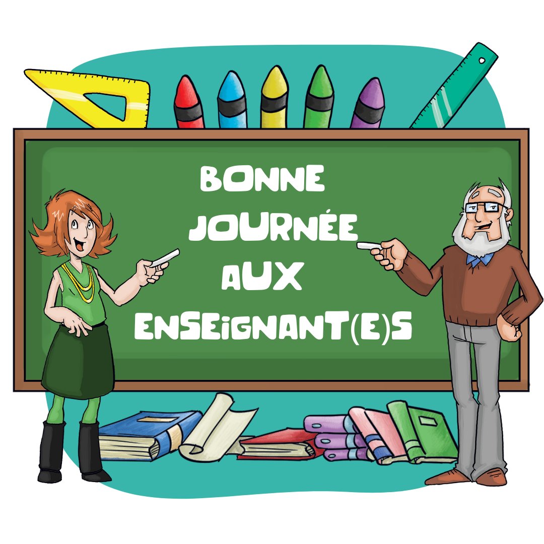 Aujourd’hui c’est la journée mondiale des enseignantes et enseignants. 

Un grand ✨Merci✨ à vous, nos supers héros du quotidien.