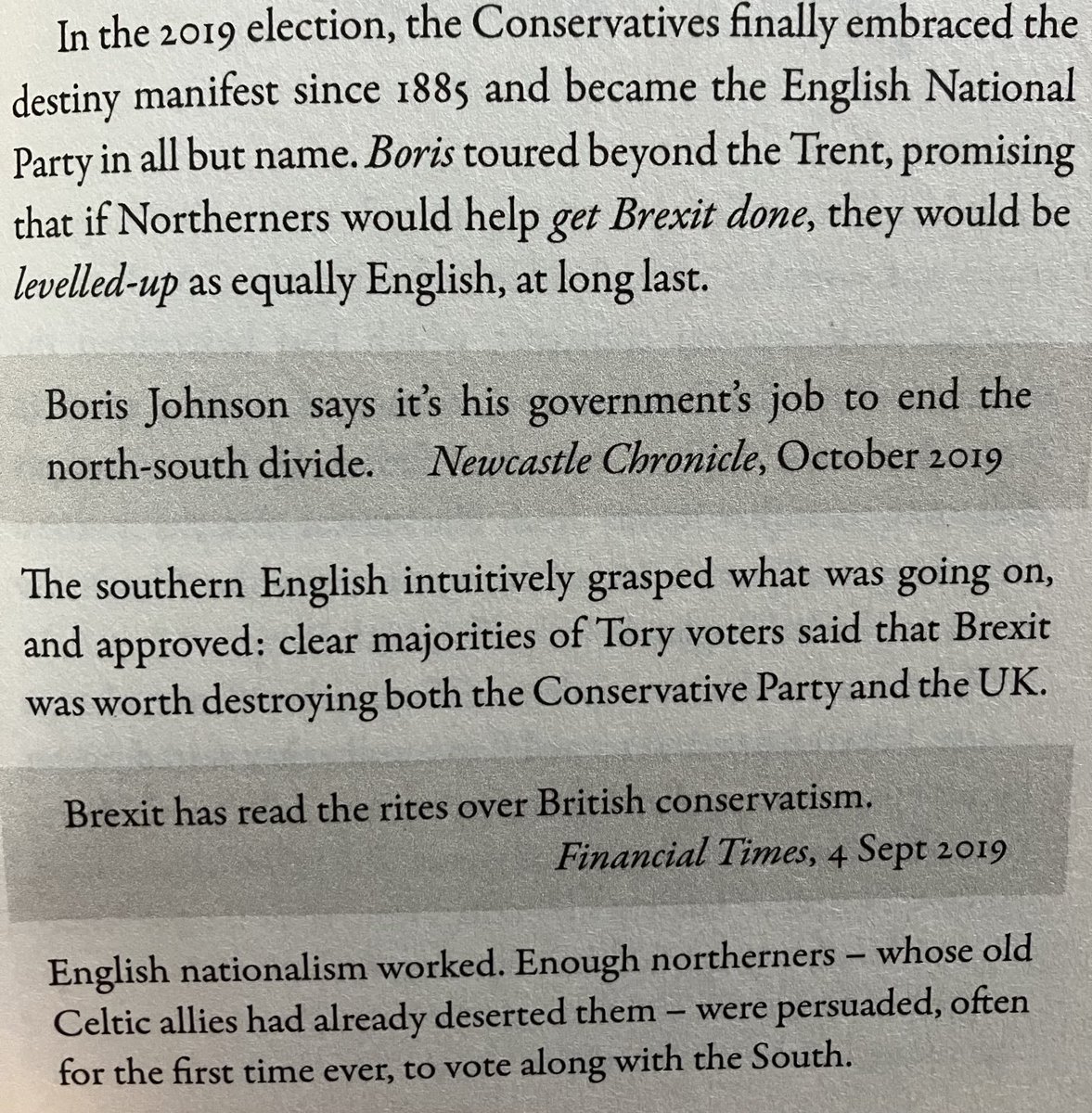 jameshawes2's tweet photo. Now #Truss and #Kwazi have lifted the veil on #Brexit, it’s becoming clear that this was correct: the secret heart of Brexit was a southern-led *English revolt against the UK* - which too many Northerners fell for. https://t.co/YNKwFryWyr