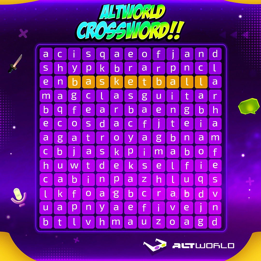 altworldapp's tweet image. Let’s check out if you’re a pro 😎🔍 Find out and comment all the words from #AltWorld in this crossword below!

#crossword #3dworlds #avatars #metaverseindia