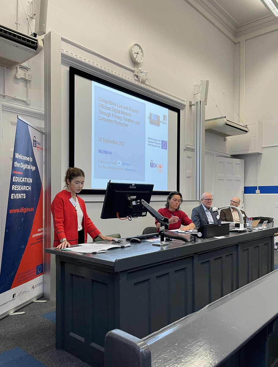 We have started! 🤓#digovleeds22 <a href="/jmdigov/">Jean Monnet DIGOV</a> <a href="/CBLP_Leeds/">Centre for Business Law and Practice</a> <a href="/Law_Leeds/">Law at Leeds</a> <a href="/drpinarakman/">Prof Pınar Akman</a>, Director of the Jean Monnet Centre of Excellence on Digital Governance