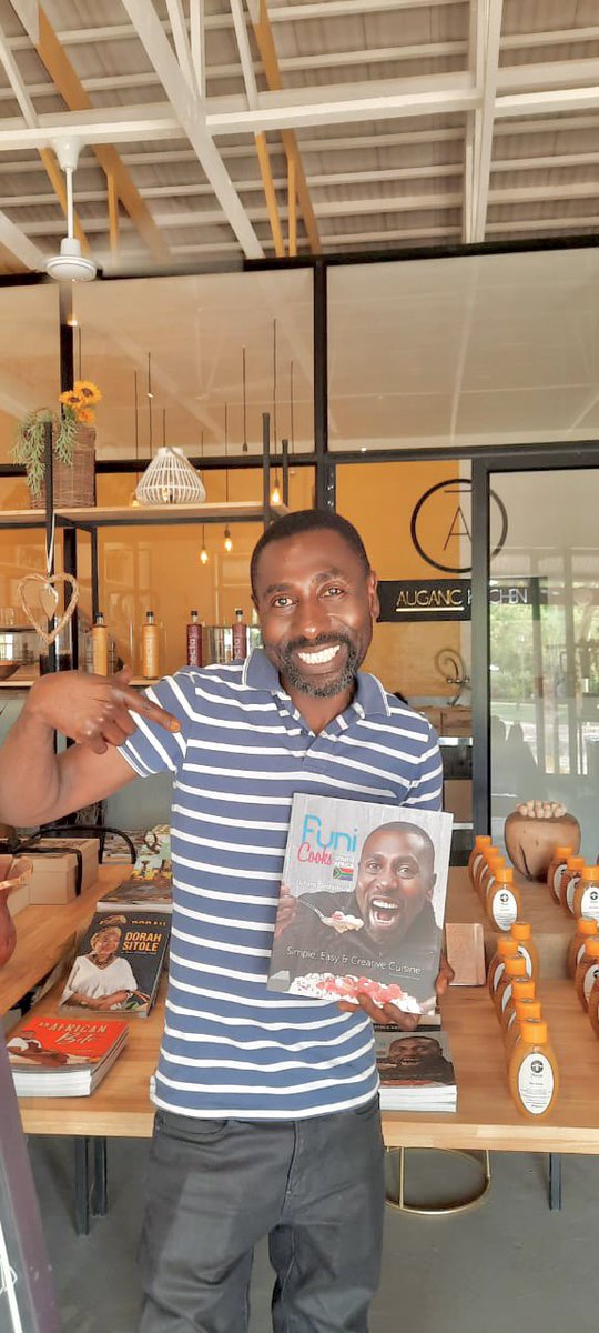 NativeNosi's tweet photo. Welcoming @cookingwithfuni at the #nativenosi Honey Emporium, thank you so much for popping in 🤗 His book is now available instore 👨🏽‍🍳📚 https://t.co/le7Rv1pkNK