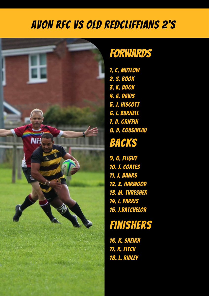 🏉 SQUAD 🏉

Our 1st XV to face Old Red’s 2’s at home!

Get down the Hicks Field and support the boys!!

#blackandyellow