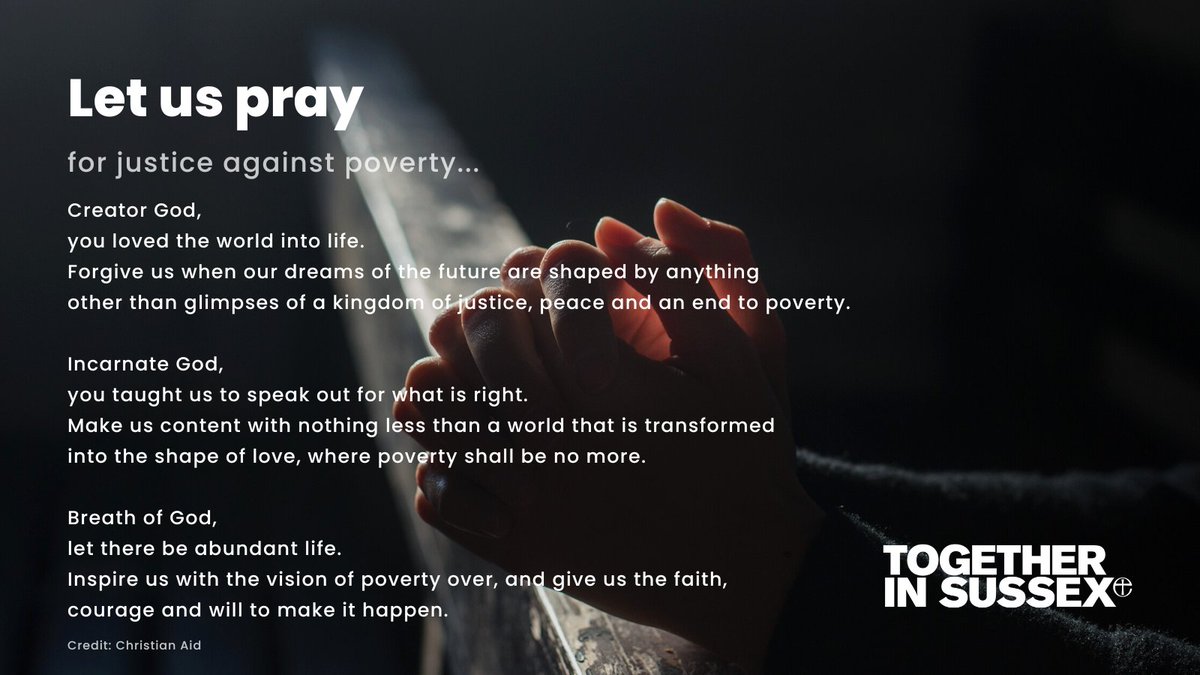 Join us as we pray for those in poverty...