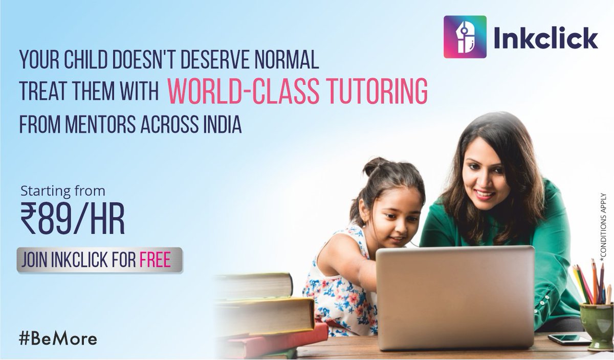 inkclick_world's tweet photo. Give your child world-class tutoring by choosing among the thousands of teachers for various subjects. 
Join #Inkclick for Free today and help your child #BeMore
#tutor #tutoring #tutoringkids #learning #networking #students #parenting #parenthood #parentingtips https://t.co/WdZFXCCWq3