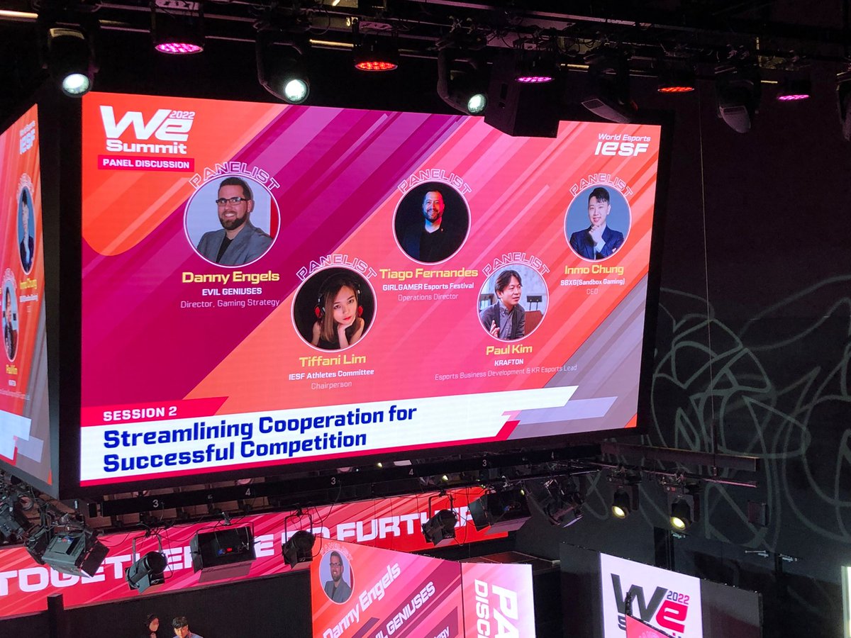 olingesports's tweet photo. Honoured to be part of the World Esports (WE) Summit as a panelist, to provide the athletes' perspective on cooperation in esports.
Amazing event thus far. Thanks @IeSF_Master for having me here in Busan!
#wesummit #iesf https://t.co/WATYikiWFS