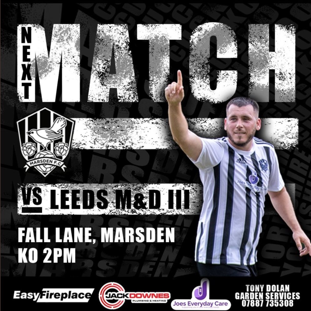 Marsden__FC's tweet photo. Weekend is upon us again and tommorrow both teams are in action
1st team at home to Leeds Medics
2nd team away to Cartworth Moor
Kick off 2pm at fall Lane #UTC https://t.co/3Yo1arXNaL