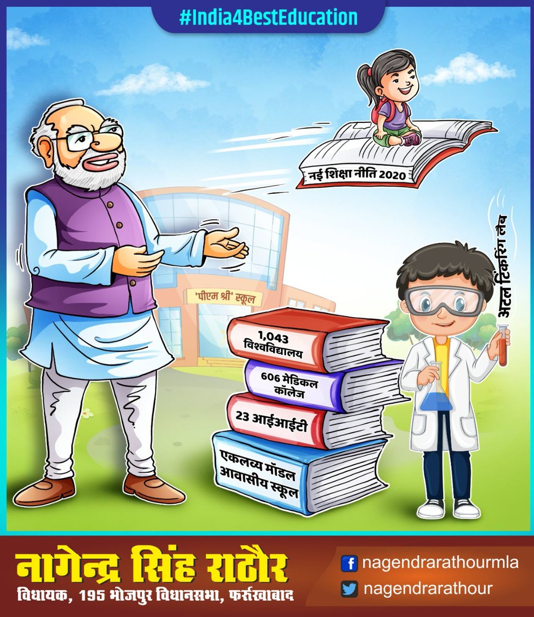 nagendrarathour's tweet photo. सर्वत्र, सर्वसुलभ शिक्षा उपलब्ध करा र��ी मोदी सरकार।
#India4BestEducation https://t.co/AIijiG8Bq4