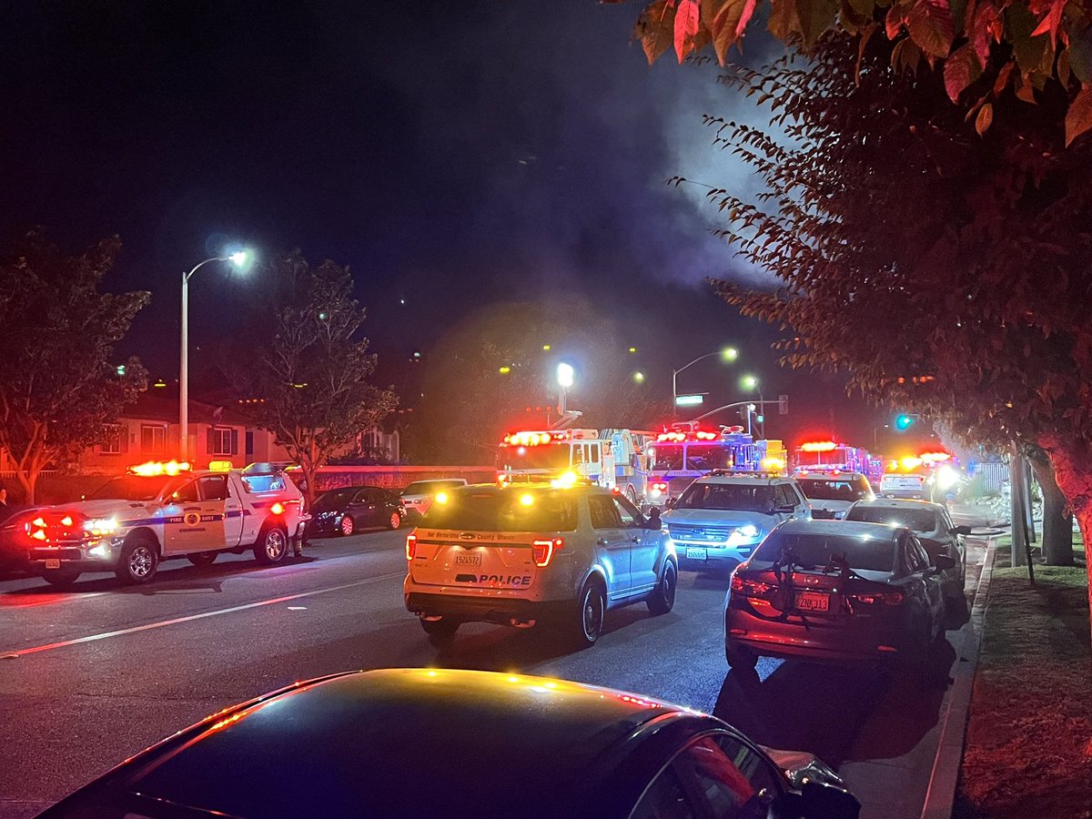 #RanchoCucamonga - Small residential structure fire @ Archibald and Church. Fire knockdown, no injuries.