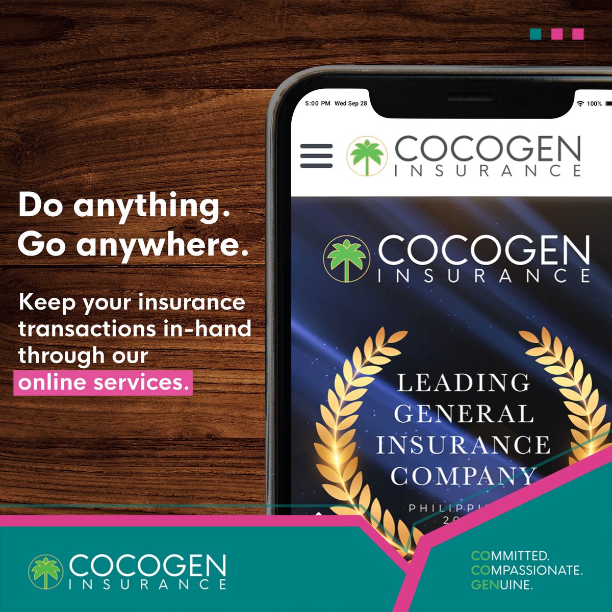 cocogenofficial's tweet photo. With Cocogen's award-winning services, you can spend your days with absolutely no worries. #WeGotYou🌴

Access your ePolicy account, avail of our e-commerce service or inquire about our products and claim requirements by clicking here: https://t.co/zqn64RXCZW https://t.co/Mq1jl5vx2M