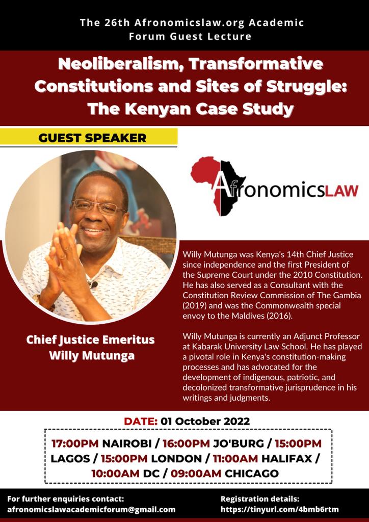 RickcardBett's tweet photo. Join us @afronomicslaw  with special guest @WMutunga this Saturday for another conscious, timely, thought provoking and educational discussion.  #africa #neoliberalism https://t.co/nqXznIL6uU